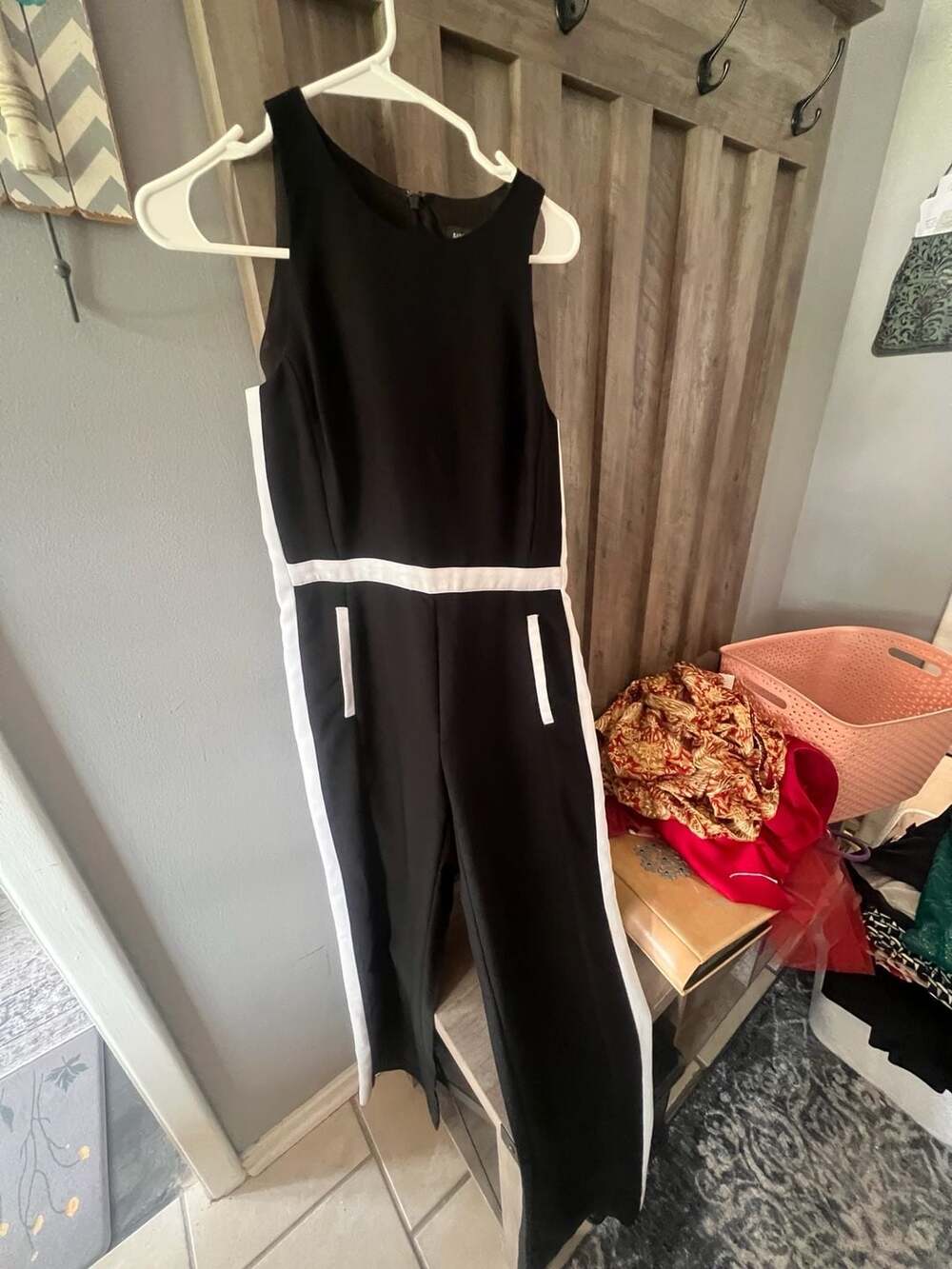 Banana Republic Sleeveless Side-Stripe Jumpsuit